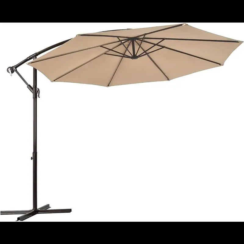 

WFS Umbrella,Hanging Umbrella Patio,Sun Shade,Offset Outdoor Market,Cross Base,10'
