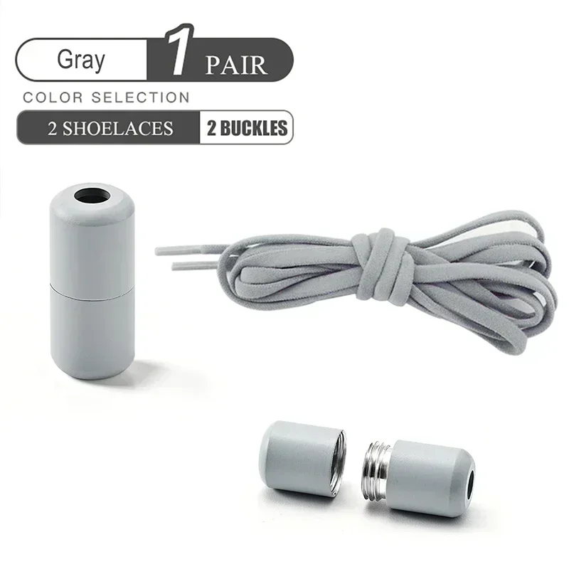 Elastic No-Tie Metal Lock Shoelaces