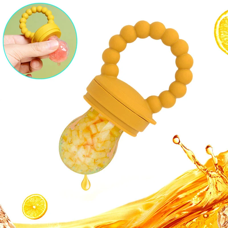 

Silicone Baby Fruit Food Feeder Pacifier BPA Free Infant Fruit Bite Teething Teether Toy Baby Safety Self Feeding Spoon Nipple