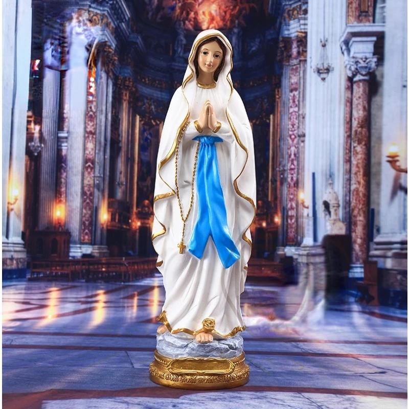 Christian Statue 1PC Our Lady of Lourdes Resin Crafts