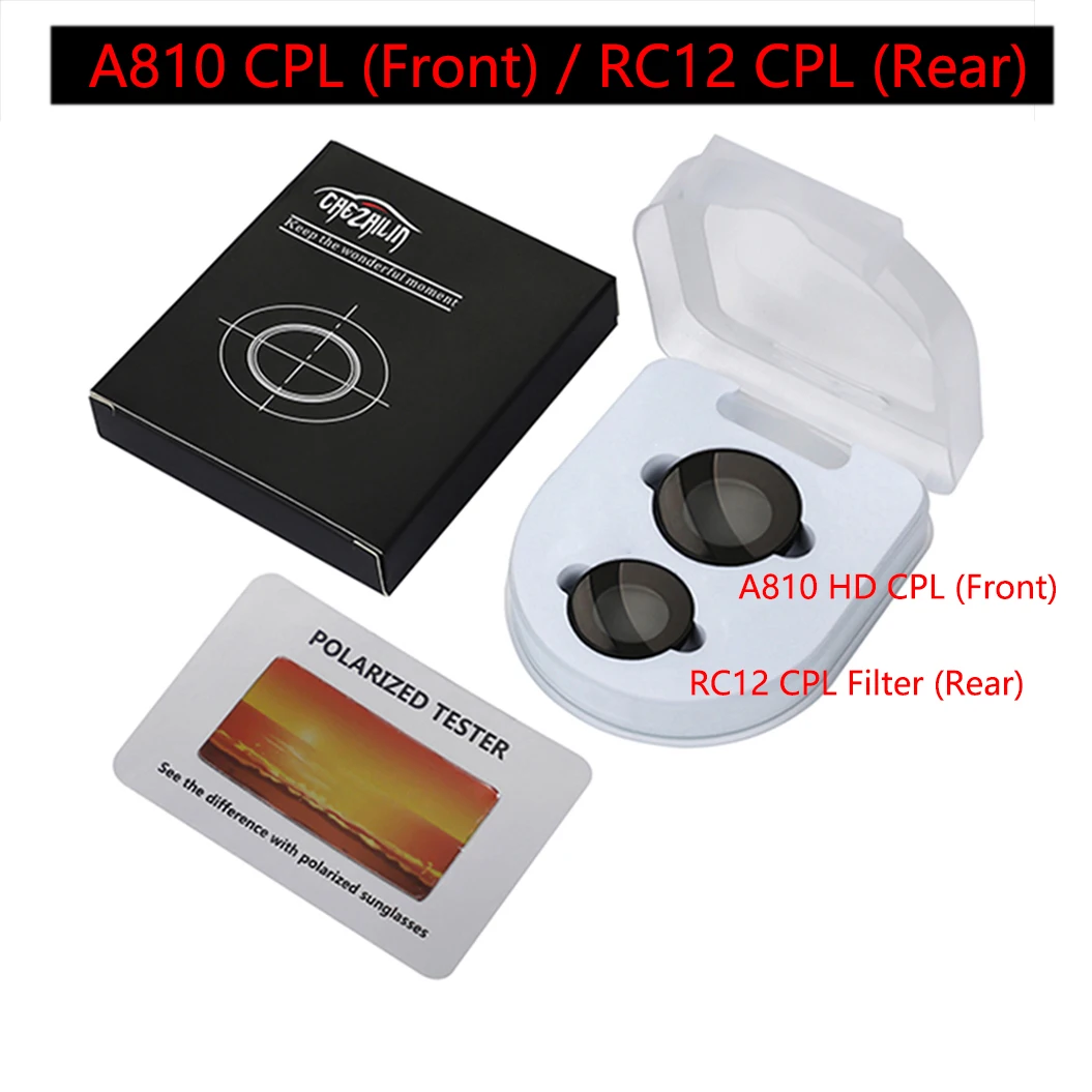후면 카메라 CPL 필터, 70mai A810 전용, 70mai RC12 용 대시 캠 CPL 필터