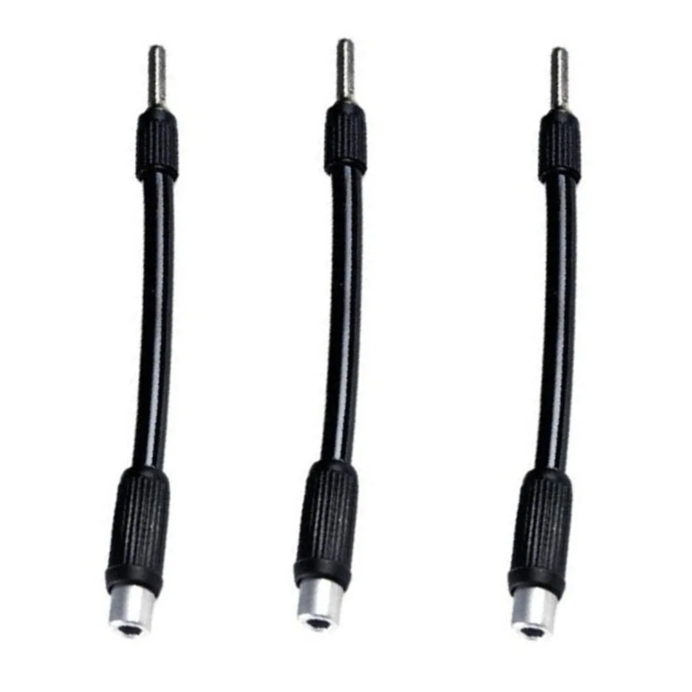 3pc Flexible Shaft Extension Screwdriver Drill Bit Holder Link For Electronic Drill 130mm Hex Screwdriver Soft Shafts Power Tool 1pc 295mm flexible shaft bit extention screwdriver drill bit holder connect link for electronic drill