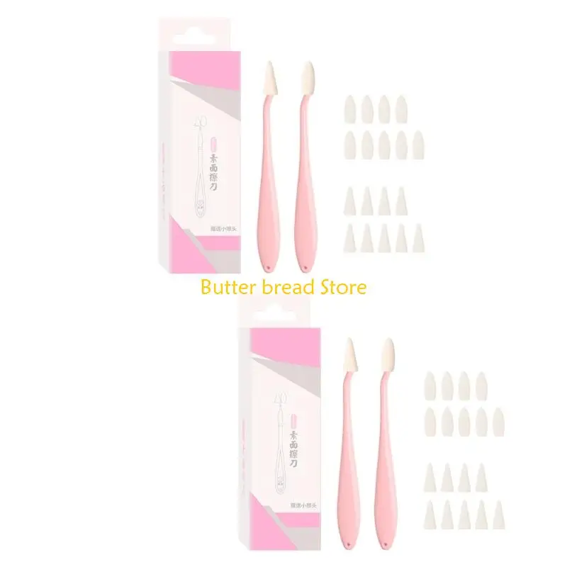 W89C 2Pcs 스케치 하이라이트를위한 스케치 블렌딩 도구 20 개의 교체 스폰지 팁이있는 ABS 블렌딩 그루터기 자세히 설명
