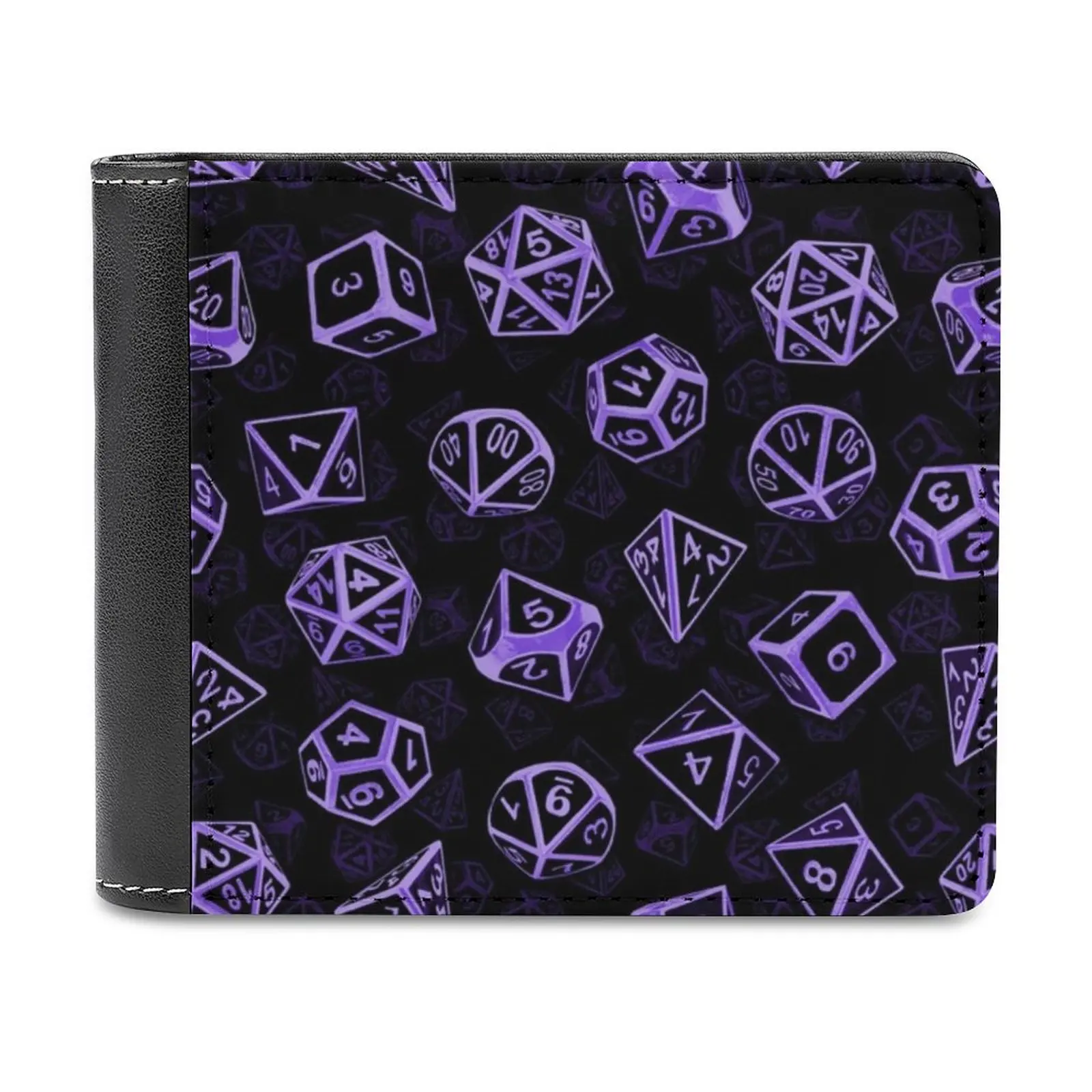 

D20 набор костей с узором Фиолетовый Модный кошелек для кредитных карт кожаные кошельки персонализированные кошельки для мужчин и женщин D20 кости Dnd и
