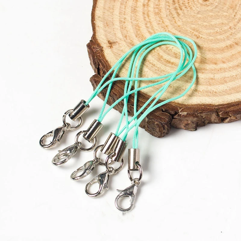 Vibrant Gold/Rhodium Charm Cord with Lobster Clasp for DIY Jewelry and Accessories Crafting - 50pcs