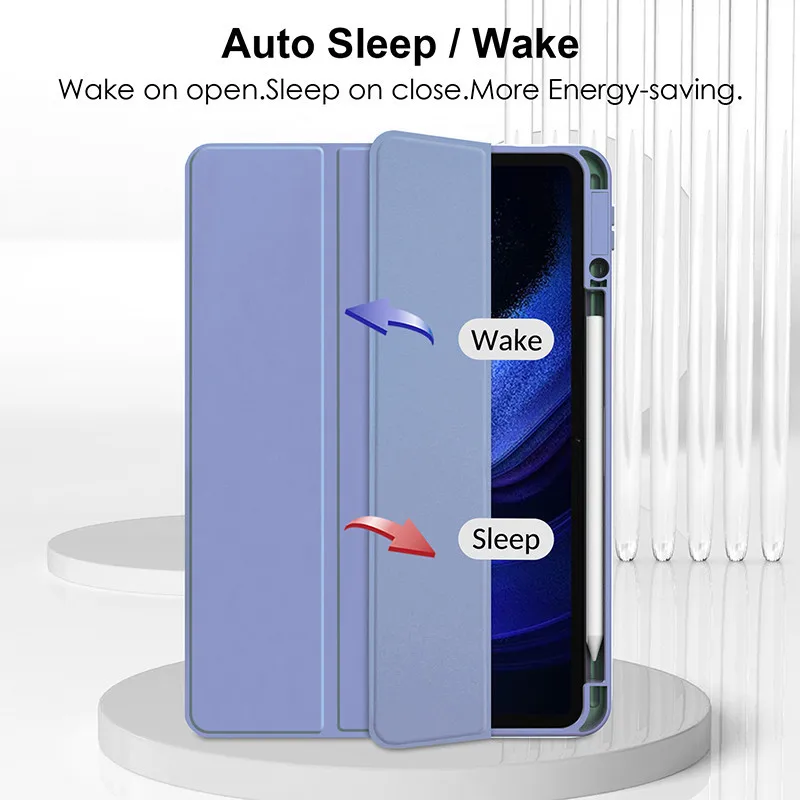 Transparent Hard Back Case with Awake / Sleep Cover for Xiaomi Redmi Pad SE 11 Inch tablet case