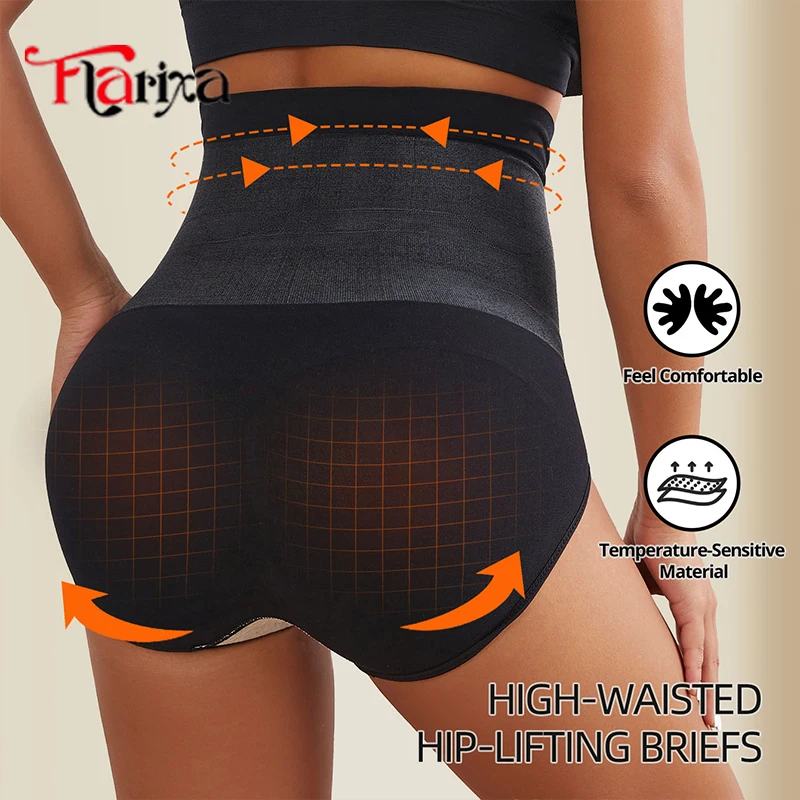 Flarixa Seamless Tummy Control Panties Women High Waist Briefs Thermal Fat Burning Underwear Slimming Belly Shaper Hip Lift Pant 5