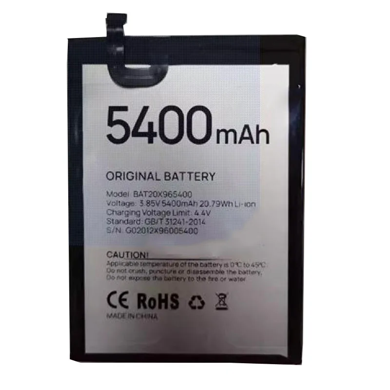 

3.85V Brand New Original 5400mAh BAT20X965400 Replacement Battery For DOOGEE X96 Pro Mobile Phone