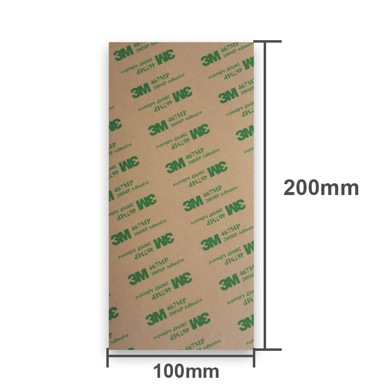접착 필름 접착 전사 테이프, 휴대폰 PC 수리 열 패드용, 고온 저항, 최대 204C, 100x200mm, 3M, 467MP, 200MP