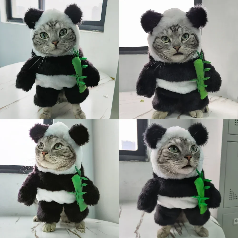 2026 애완동물 재미있는 변신 의상 팬더 변신 의상 소형 및 중형견 강아지 옷팬더 고양이 옷