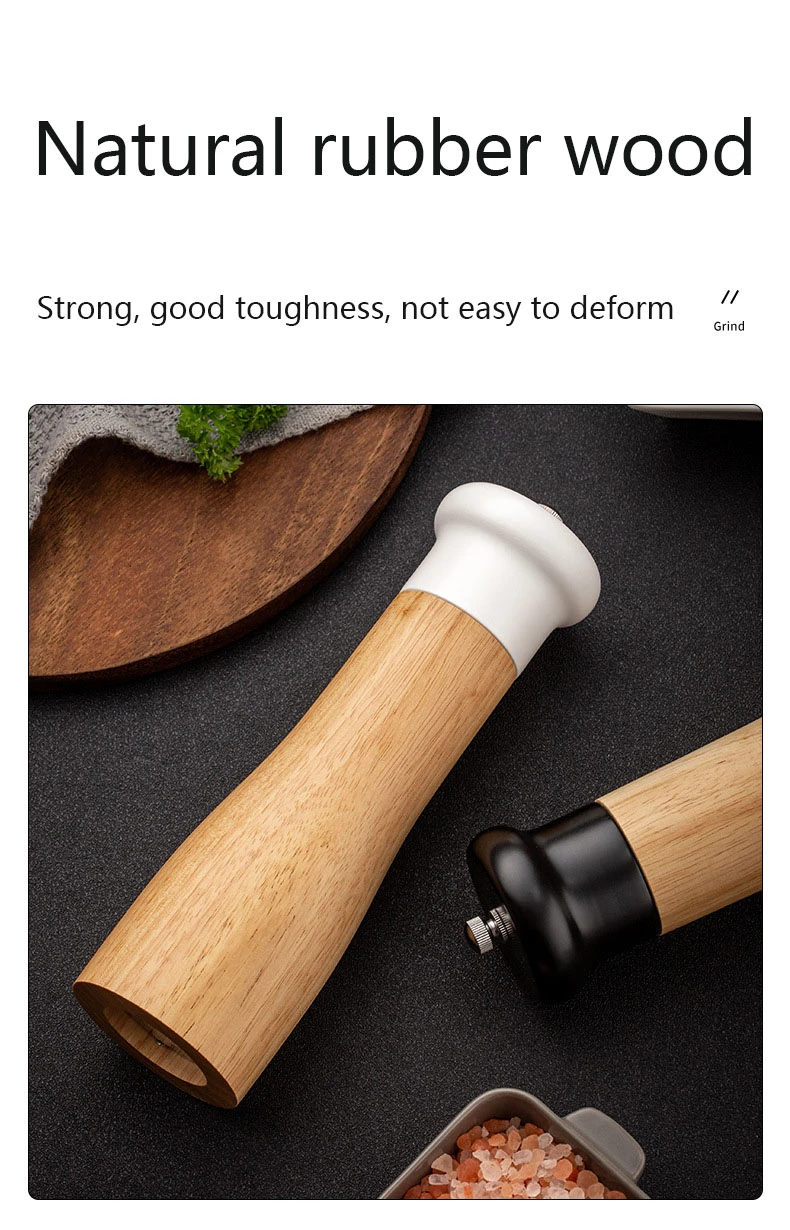 Manual wooden salt and pepper shakers – add flavor and style to your dining table