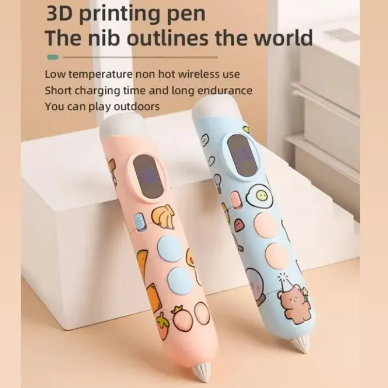 3D 인쇄 펜 어린이 DIY 드로잉 펜 무료 PCL 필라멘트 포함 전문 교육용 장난감 생일 크리스마스 남아 여아 선물