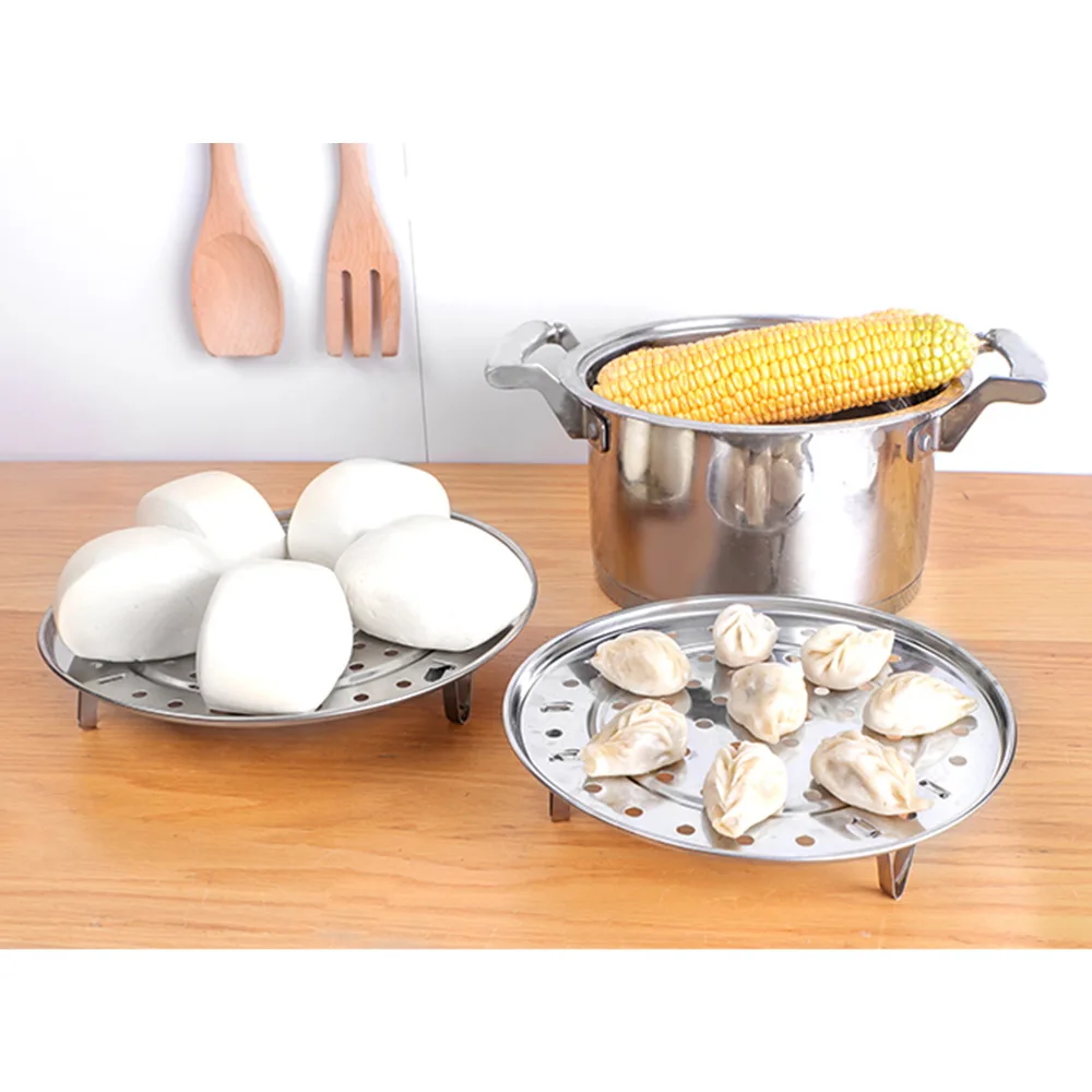 Kitchen Utensils HILIFE Three Legged Cooking Tool Steamer Shelf for Food Steaming Baking Roasting Dumpling Tray Steaming Stand Round Steamer Rack