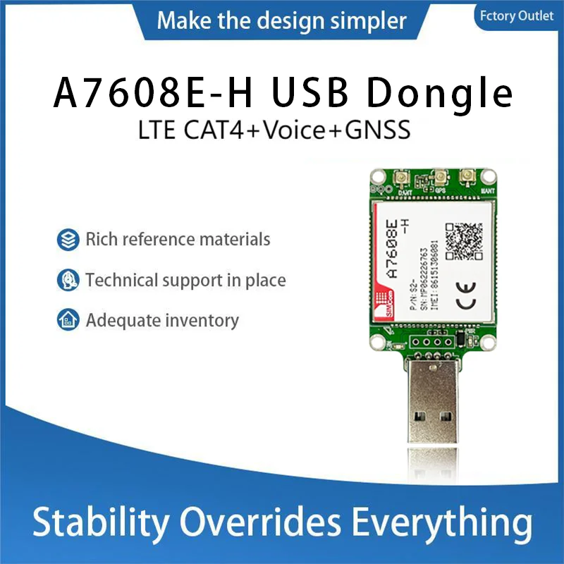

SIMcom, LTE, CAT4, USB-адаптер, USB-порт, дополнительно