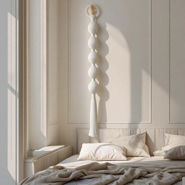 Playful Boho Ball Tapestry - Large Handmade Macrame for Kids & Family Spaces