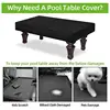 Pool Table Cover 210D Oxford Cloth Waterproof Pool Table Cover with Drawstring | 7/8/9 Ft Indoor Outdoor Protector Cover 3