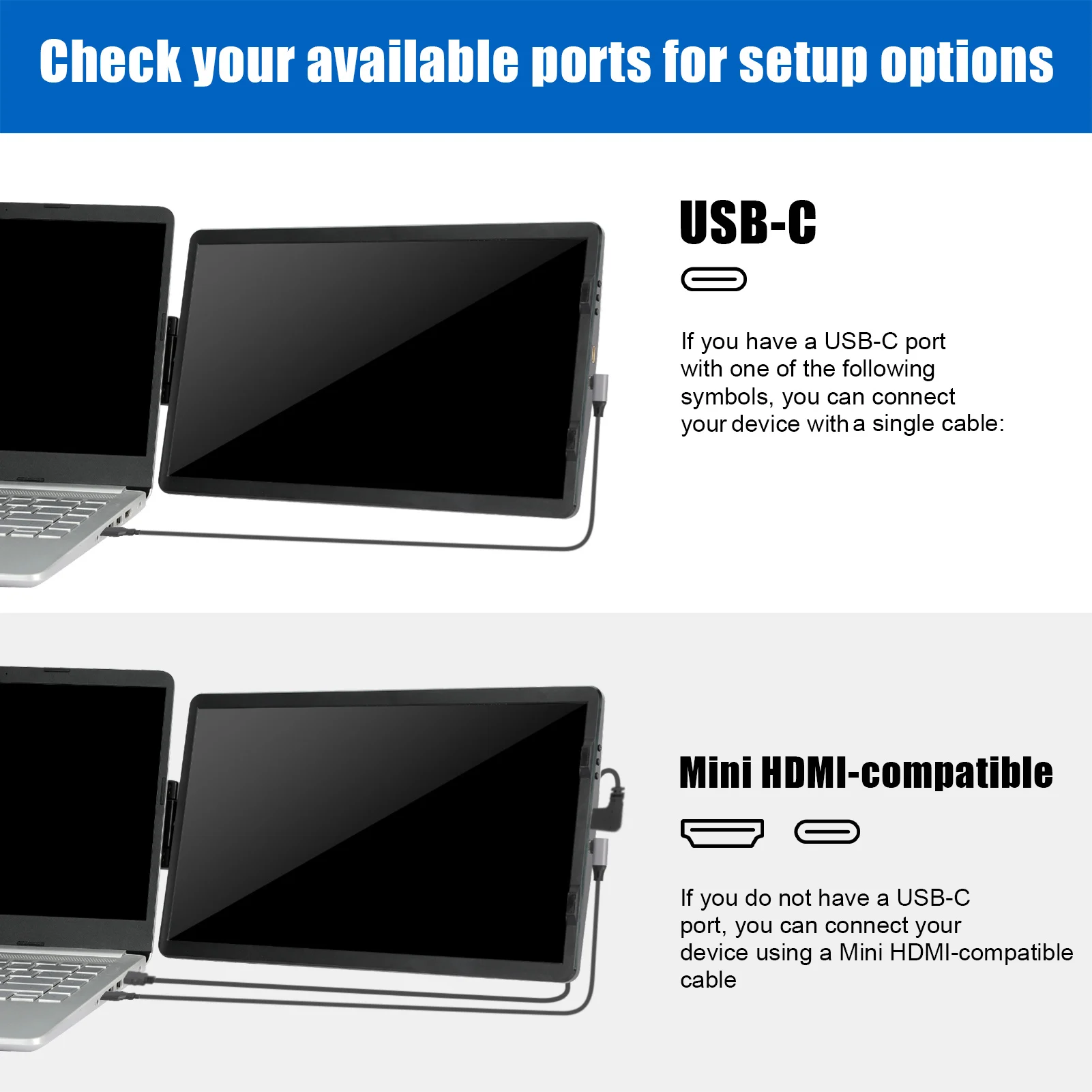 14 6 Cal Laptop LCD Monitor składany ekran do biura konferencyjnego typu C przełącznik telefonu komputerowego PS4/5 Panel Monitor gamingowy