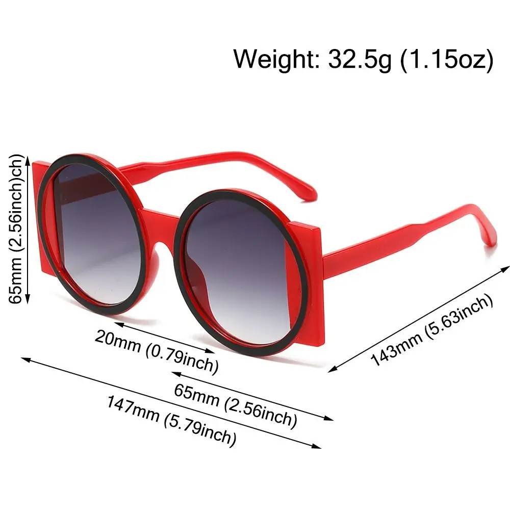Retro Oversized Round Sunglasses UV400 Unique Gradient Sun Glasses Contrast Color Shades for Women & Men
