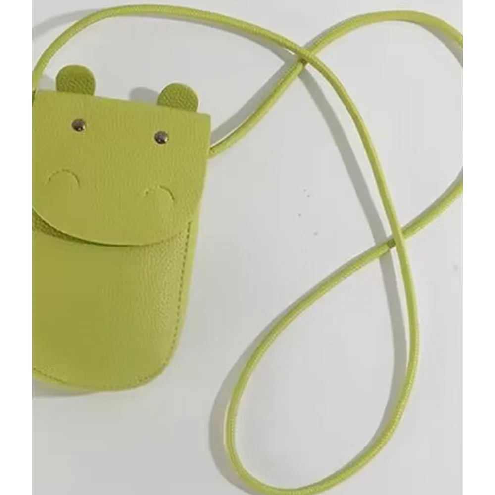 Cute Hippopotamus Phone Convenient Mini Children's Small Bag, Fashionable and Versatile Macaron Color Single Shoulder_voghion.com
