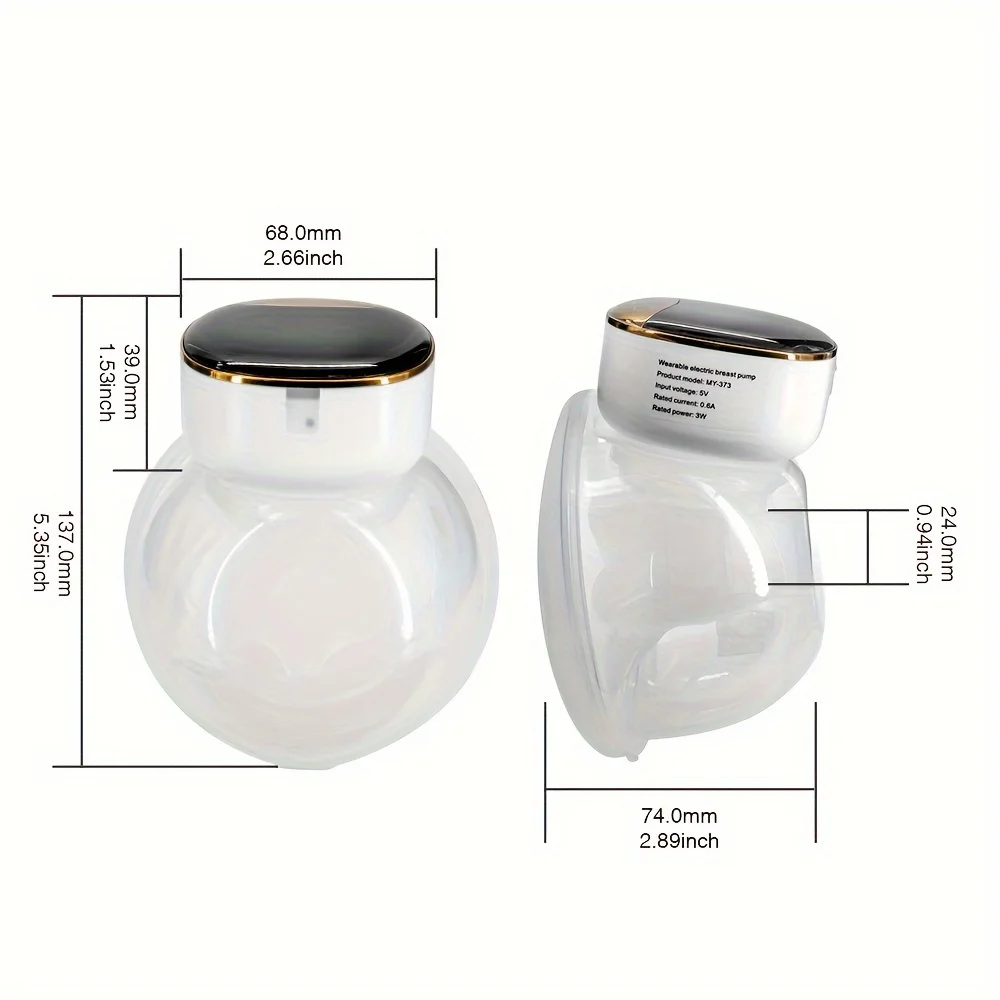 Electric breast pump Rechargeable Portable Wireless Anti Backflow Breast Pump Intelligent Hands-free Electric Breast Pump Breastfeeding