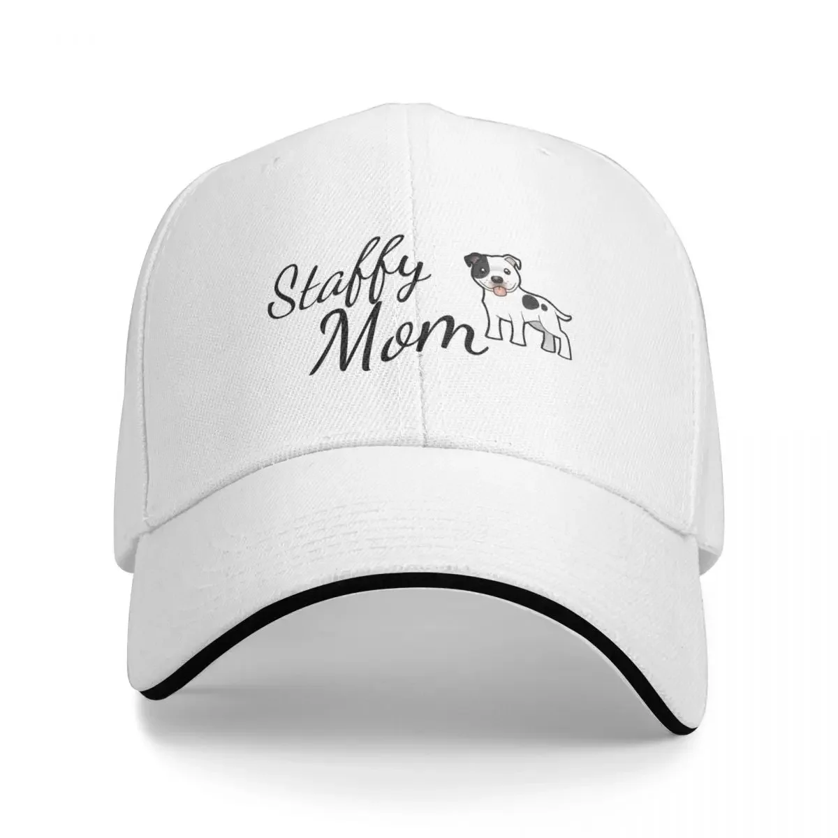 Staffy Mom, Staffordshire Terrier Cap Baseball Cap Visor uv protection solar hat Hat ladies Men's