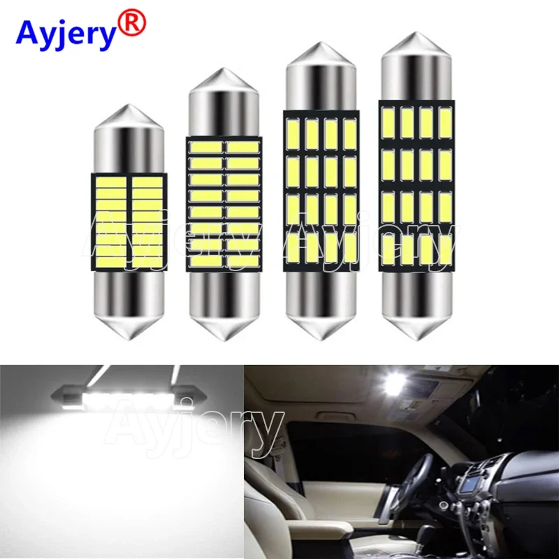 

AYJERY 200 шт. Festoon C5w 16 SMD Led 4014 автомобильные купольные лампы для чтения 31 мм 36 мм 39 мм 41 мм свет 12 В автомобильные лампы, белый Автомобильный свет