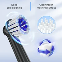 Brosse à dents électrique aste pour adultes, brosse à dents sonique T37, 3 modes, étanche IPX7, moteur 40,000 VPM, 4 têtes de brosse 4