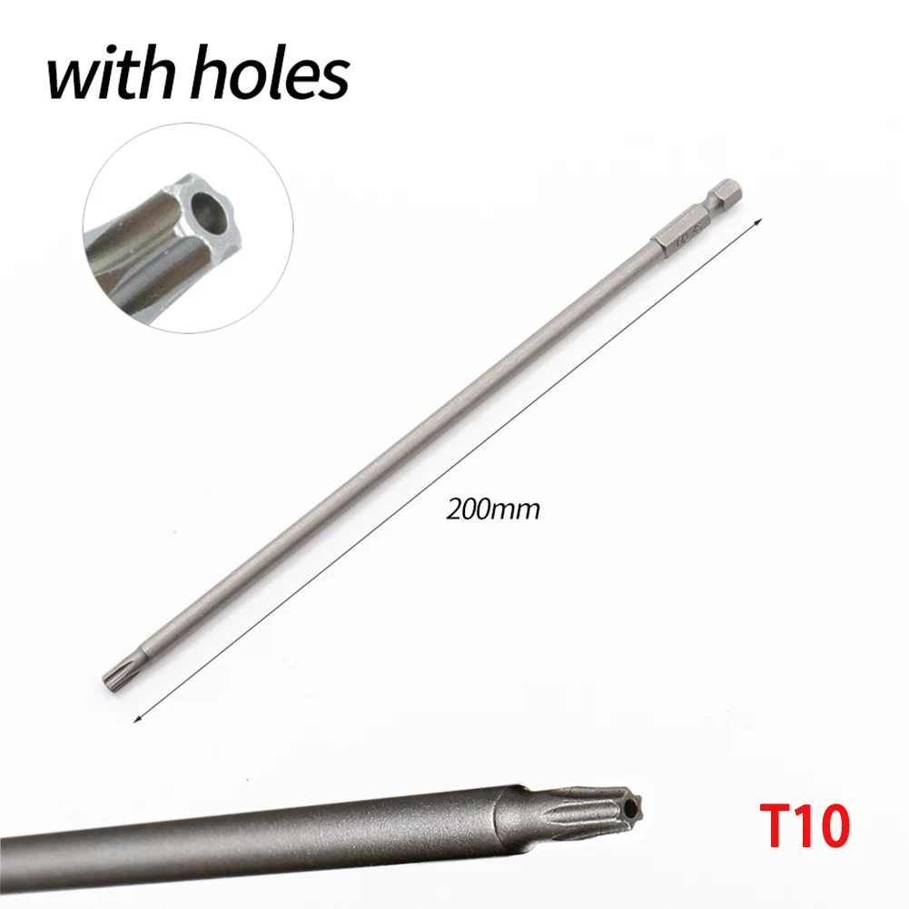 1PC 200mm 7,78In Hohl Torx-schraubendreher Bit Hex Schaft T8/10/15/20/25/27/30/40 Werkzeug Für Exakte Schraube Unscrew Schraubendreher Bits – Detail 18