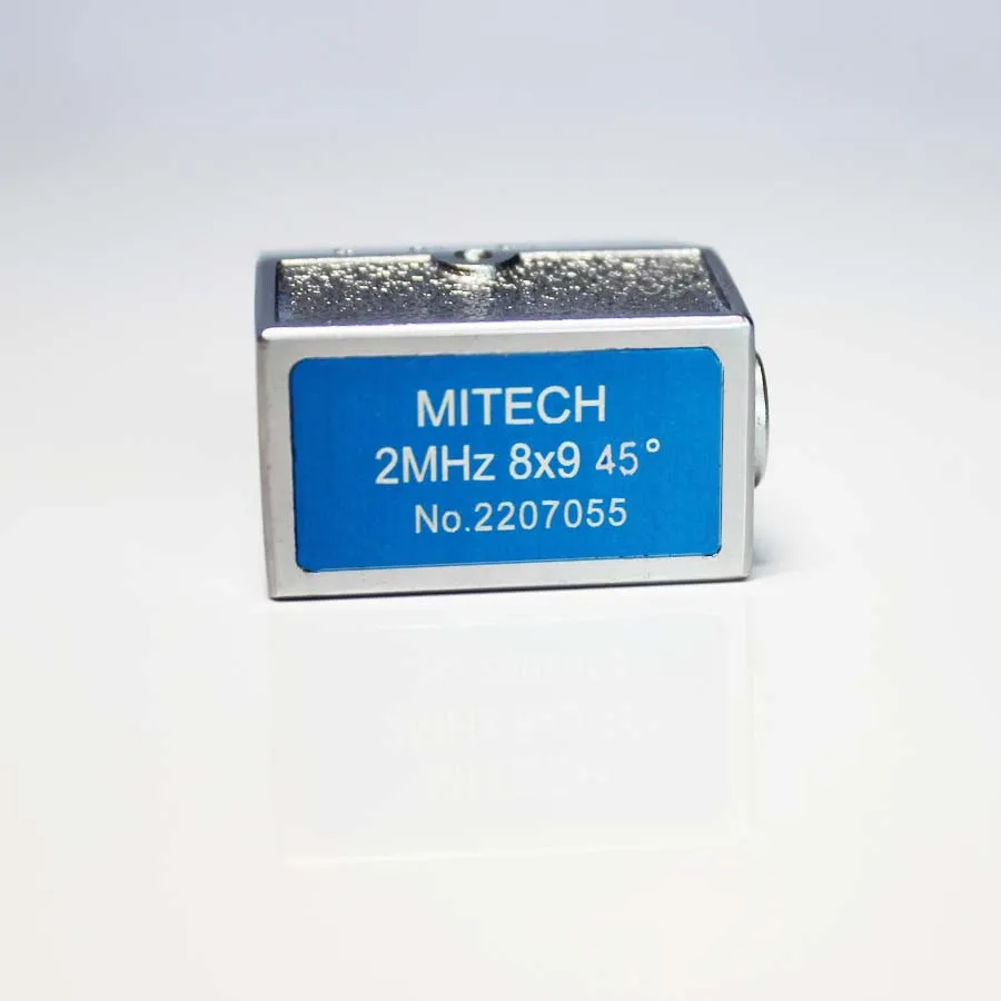 Mitech 2MHz 8x9mm 45 / 60 / 70 degree Angle Beam Signal Element Probe Transducer for Ultrasonic Flaw Detector