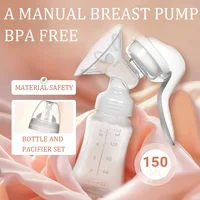 Breast Pump Manual Suction Milk Pump Feeding Breasts Pumps Milk Bottle Sucking Postpartum Supplies BPA Free 1