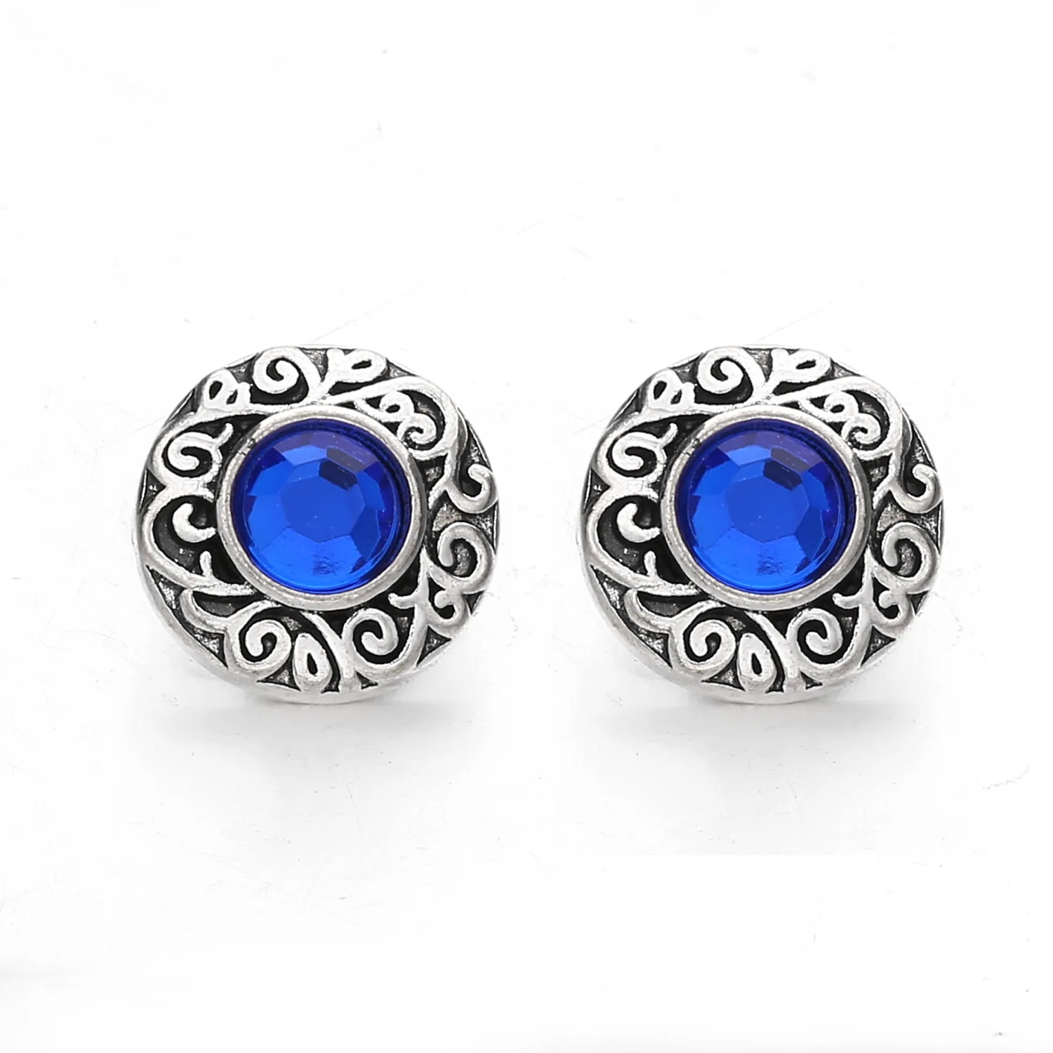 30pcs New Snap Button Jewelry DIY Mini Crystal Rhinestone Flower 12mm Metal Snaps Buttons Charms for 12mm Snap Bracelet