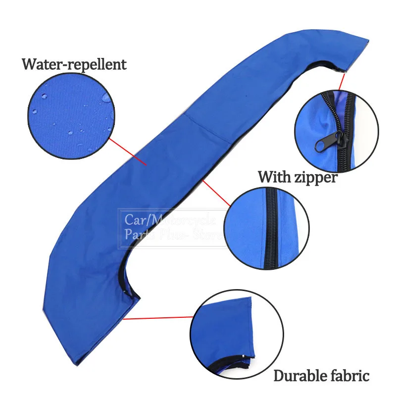 Boat Cover 600D 3 Bow Bimini Top Boot No Frame Waterproof with Zipper Anti UV Dustproof Marine Accessories