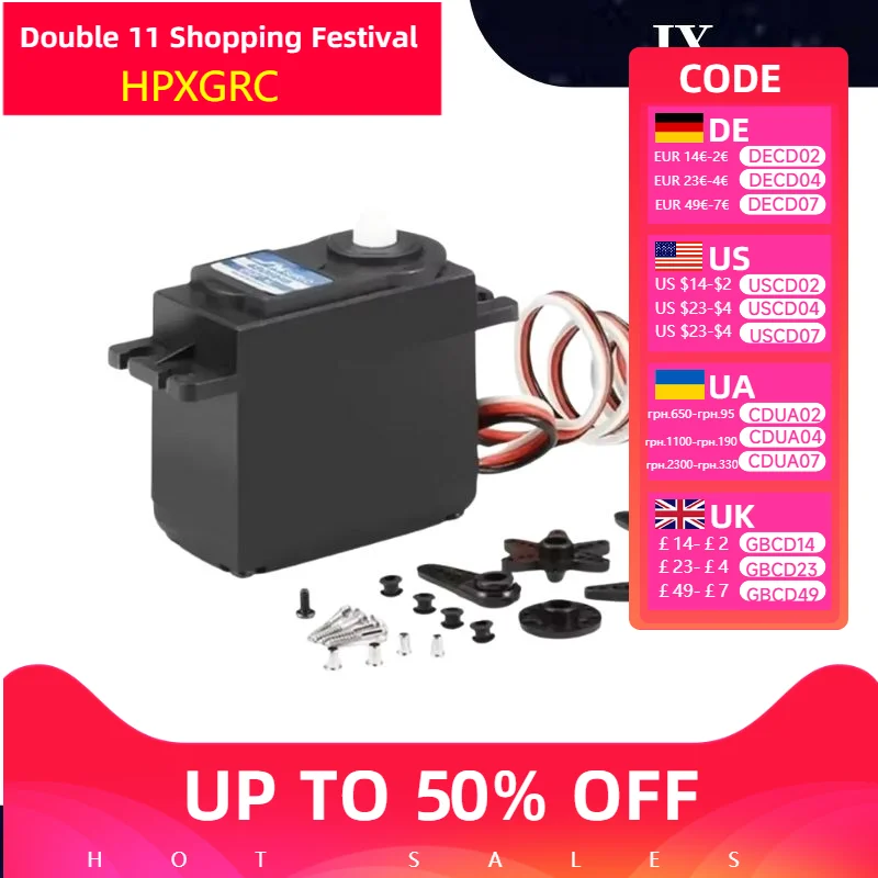 1PCS JX PDI-6221MG 20KG 大トルク デジタル コアレス サーボ RC カー