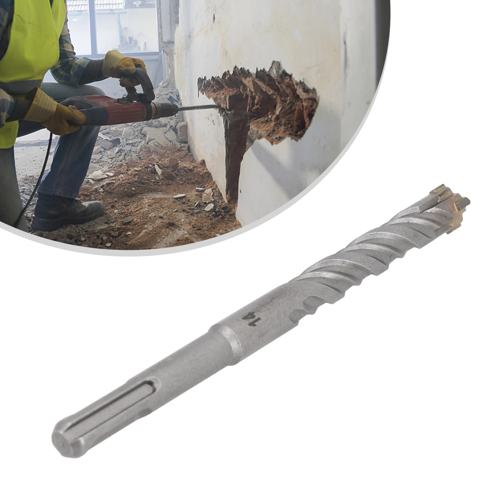 

1pc Concrete Drill Bit Cross Tips 160mm Wall Brick Block Electric Hammer Masonry Drilling Bits For Cement Wood Ceramic