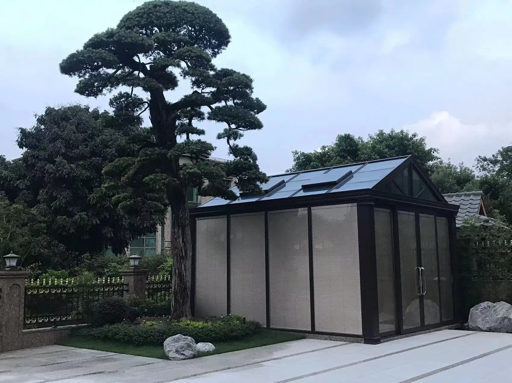 Villa Outdoor Aluminum glass garden house Veranda four Season Sunroom double Glass Aluminum