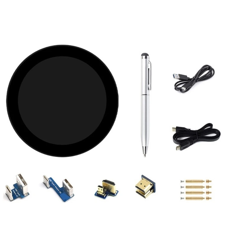 

3.4inch Monitors Round Touch Display 10-Point Touch IPS Screen 800x800 Resolution