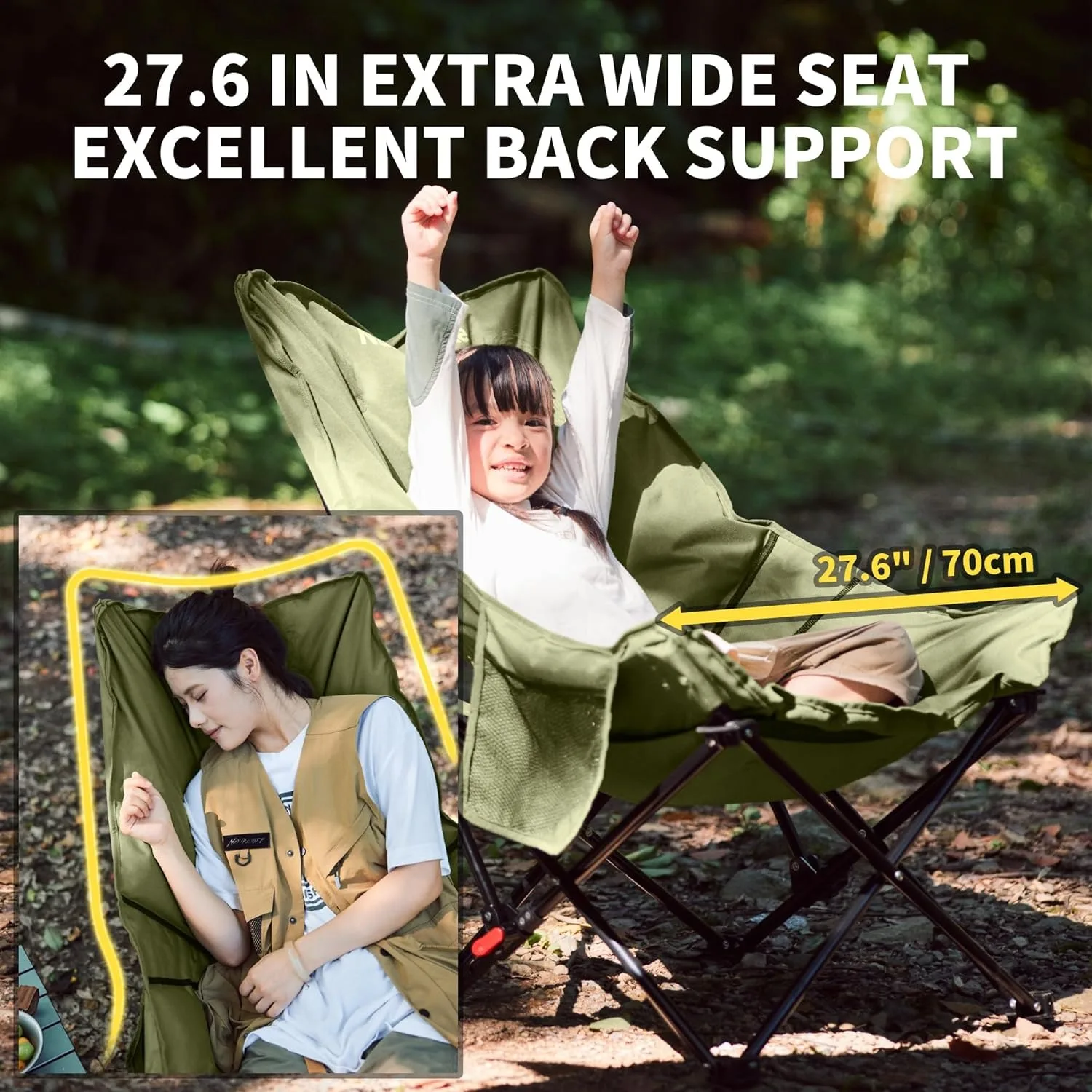 Chaise lune haut dossier Naturehike réglable pliante pêche rassemblement portable siège loisir pique-nique