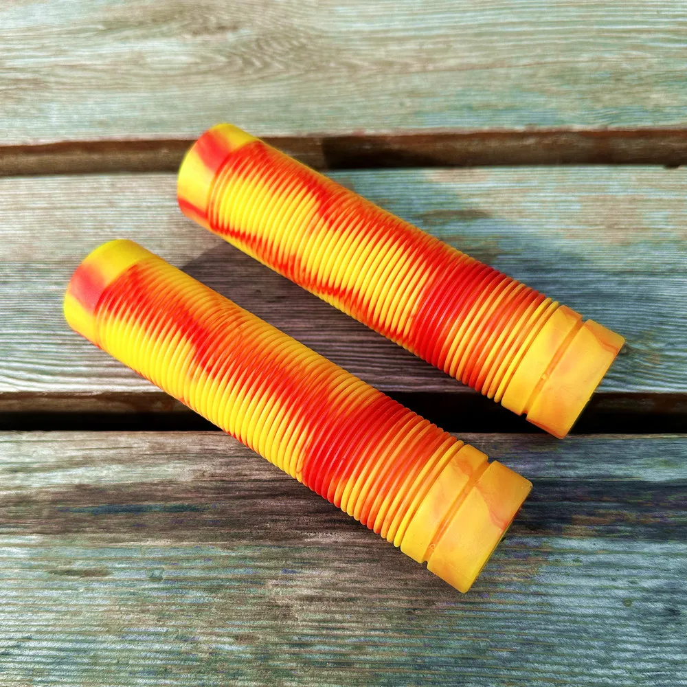 Universal Mountain Bike Handlebars Grip Striped Soft Non-slip Rubber Ride Folding Child Bike Balance Bicycle Grip