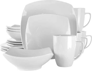16-Piece White Dinnerware Set 1