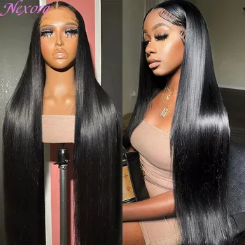 13x6 Hd Lace Frontal Wig Straight Human Hair Wigs For Black Woman Brazilian Wigs Original 40 Inch Wigs Clearance Sale Items 1