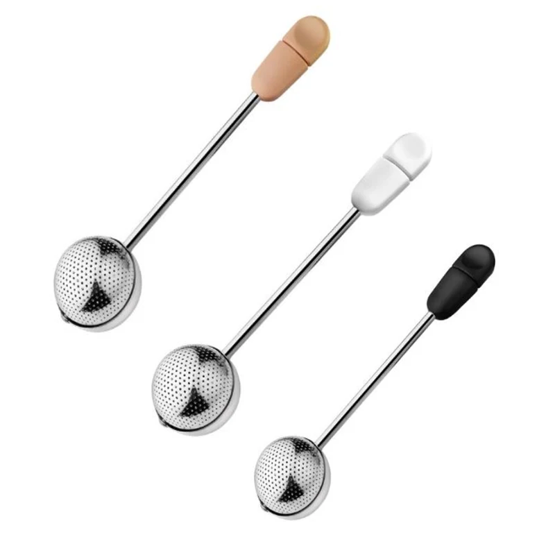 304 Stainless Steel Tea Infusers Rotating Single-sided Double-faced Tea Drain Filter Mesh Coffee Maker Mesh Drain