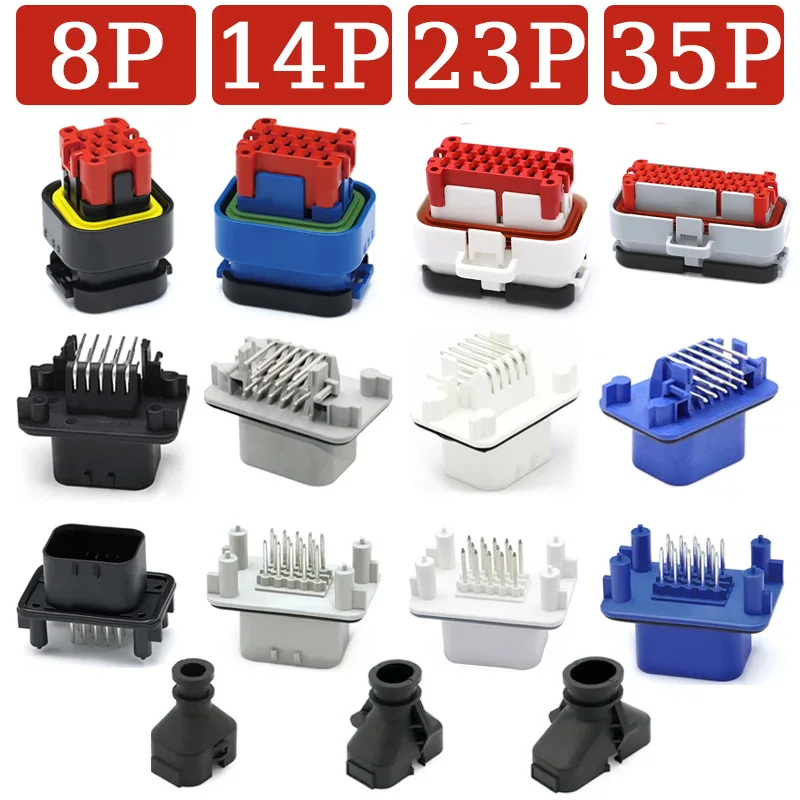 Conector Masculino e Fêmea Automotivo do Ecu Conectores Elétricos do Fio Tomada 14 23 35 Maneira do Pin 7706801 776273-1 776164-1 Peças 10 Peças 50 Peças