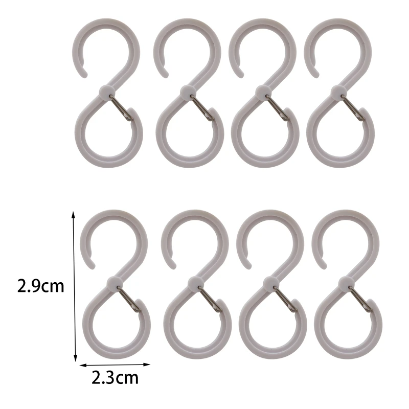 8pcs Wall Hook Stainless Steel Multipurpose Traceless Hook Home