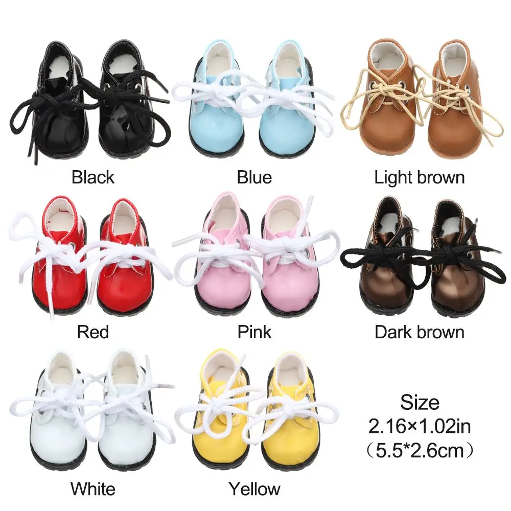 Bright Leather Doll Shoes and Mini Clothing Fashion Set