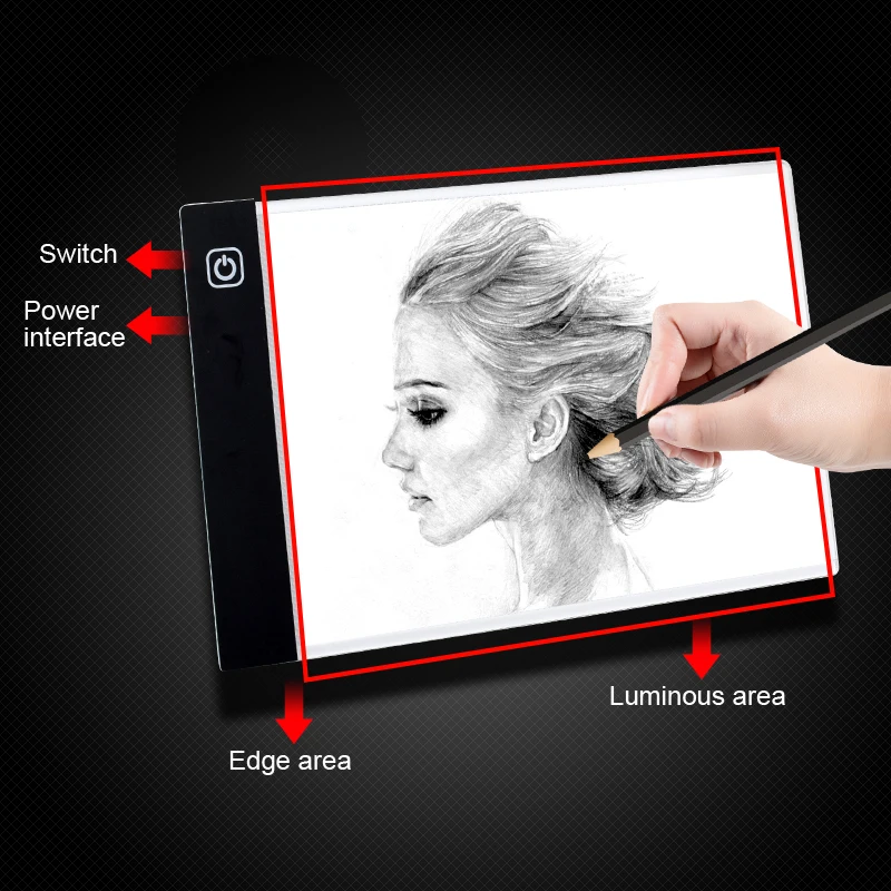 3 Level Dimmable Led Drawing Copy Pad Board Kids Tablet Sketching Practice Painting Educational Toys Creativity for Children