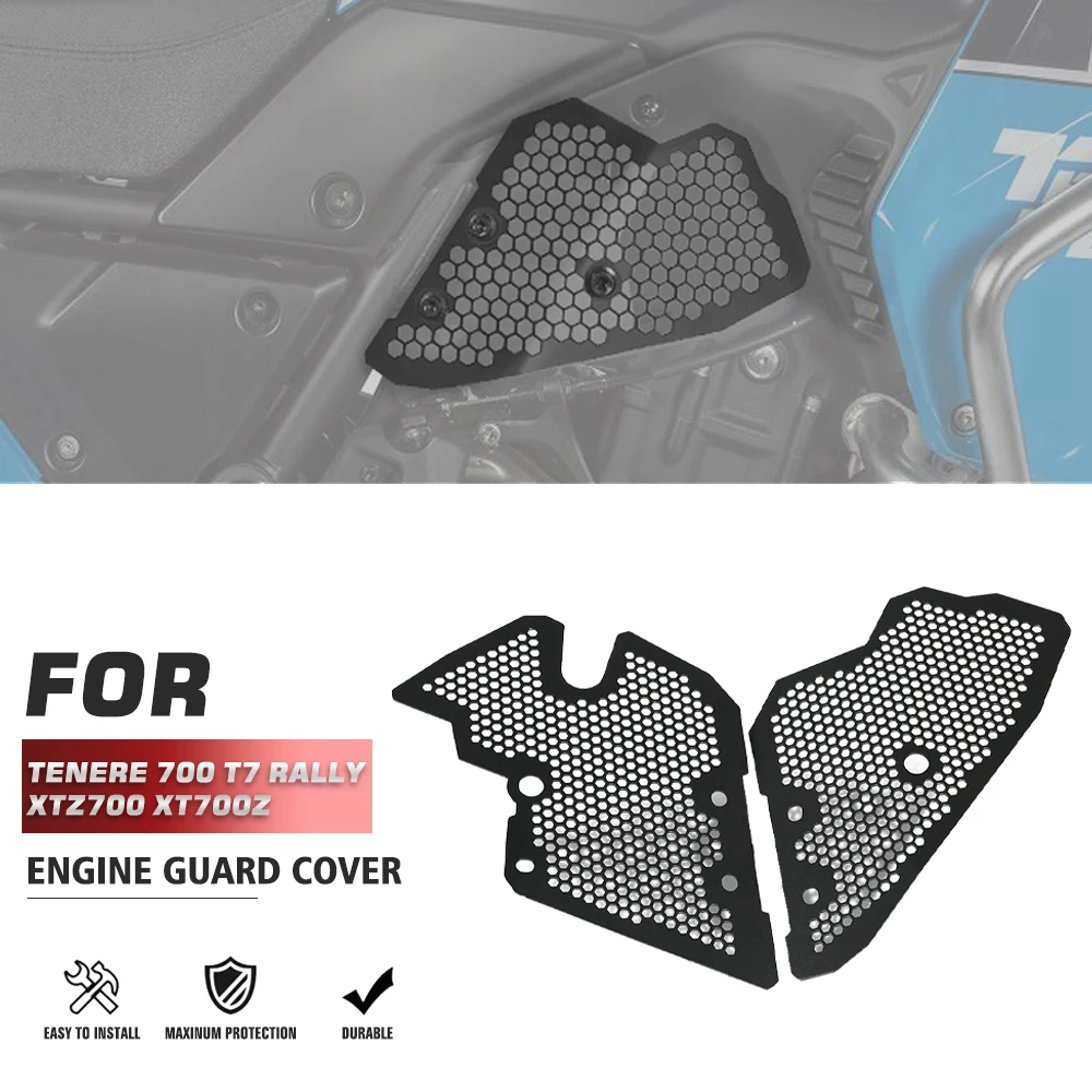 

For Yamaha XTZ700 XT700Z T7 Tenere700 Rally Tenere 700 2019 2020 2021 Motorcycle CNC Engine Guard Cover Protector Crap Flap Set