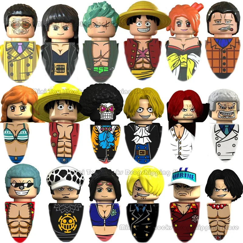 XP036 KT1008 KT1013 Anime One Piece Luffy Ace Buliding Blocks Bricks Mini  Action toy Figures Assembly Toys kids birthday gifts - AliExpress