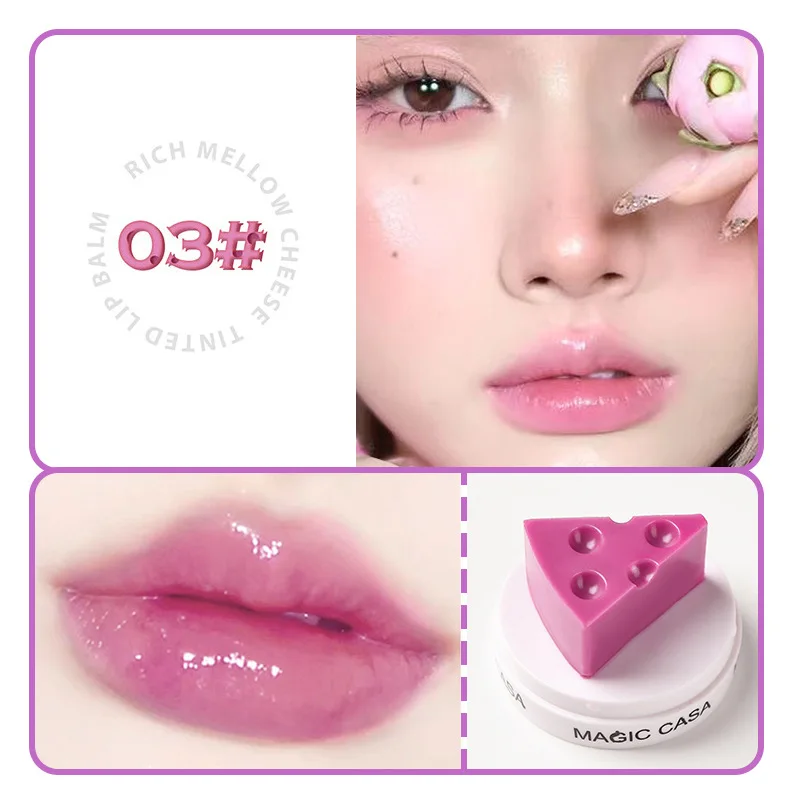 thumbnail image 1 of Cute Rich Cheese Hydrating Lip Balm Temperature Control Color Change Moisturizing Lipstick Anti-chapped Nourishing Lip Care, 1 of 5