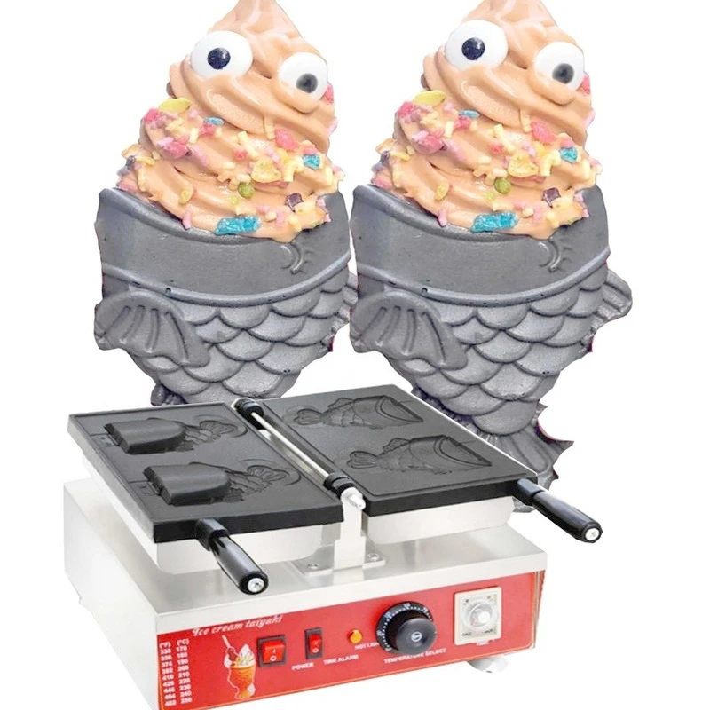 

Mini 110v 220v-240v Wink Eye Fish Waffle cone maker Ice cream Taiyaki waffle machine