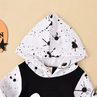 Halloween Baby Clothes Newborn Infant Babe Girl Boy Romper Long-Sleeve Hoodies Cotton Letter Print Nighmare Jumpsuit 4